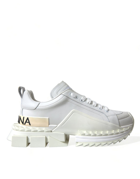 Dolce & Gabbana White Leather SUPER KING Sneakers Shoes