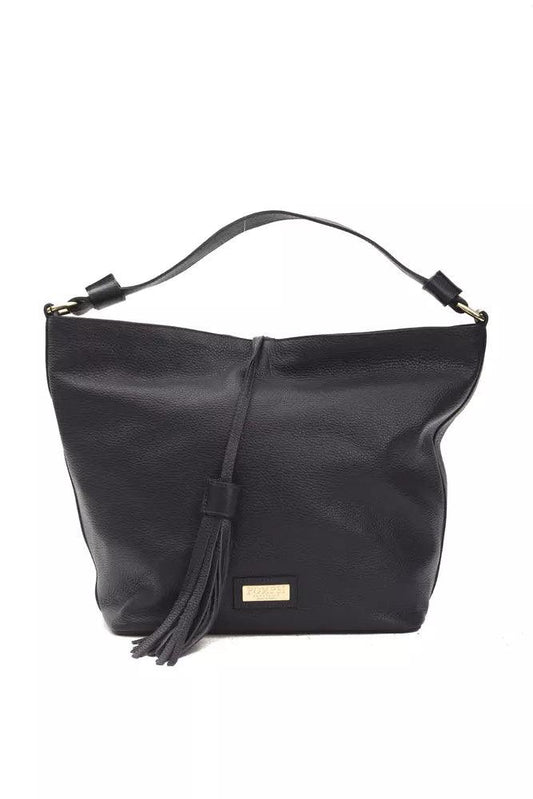 Pompei Donatella Gray Leather Shoulder Bag - Kechiq Concept Boutique