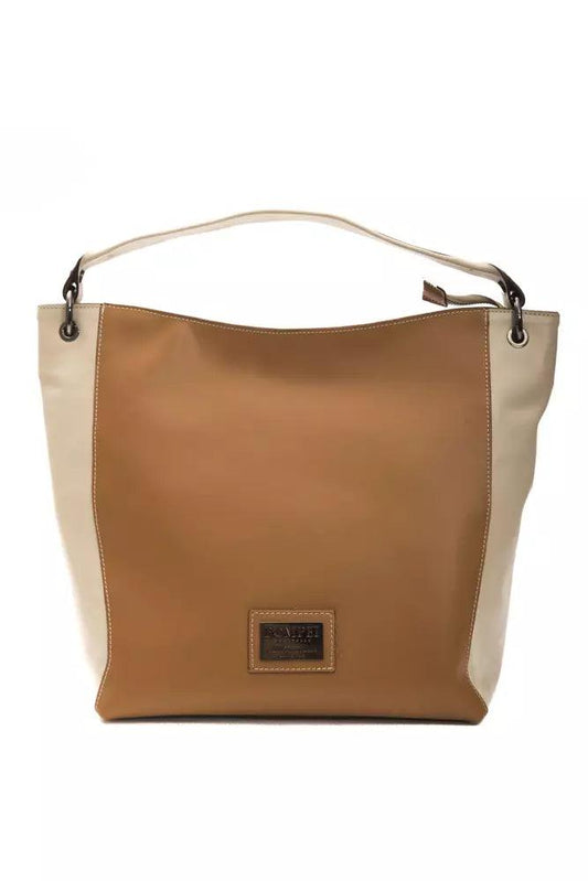 Pompei Donatella Brown Leather Shoulder Bag - Kechiq Concept Boutique