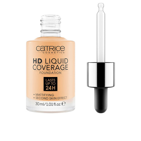 Catrice HD LIQUID COVERAGE FOUNDATION lasts up to 24h #036-hazelnut 30 ml Woman Cruelty Free Makeup