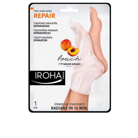 Iroha PEACH foot mask socks repair 2 u Unisex Cruelty Free Body Cosmetics