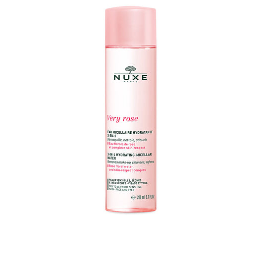 Nuxe VERY ROSE agua micelar hidratante 3en1 piel muy seca 200 ml Woman Vegan Facial Cosmetics