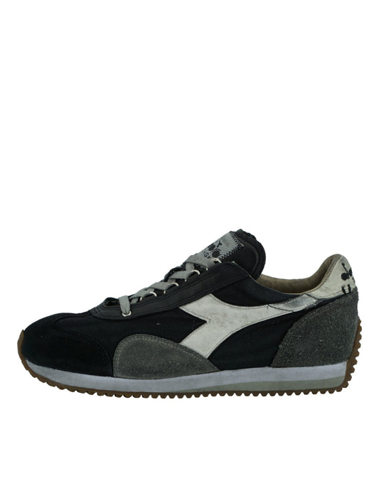 Diadora Gray Equipe H Dirty Stone Leather Sneakers