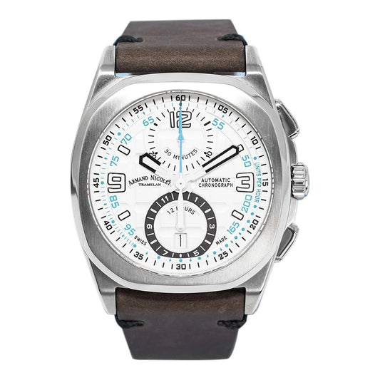 Armand Nicolet Automatic Chronograph A668HAA-AZ-PK4140TM orologio uomo meccanico - Kechiq Concept Boutique
