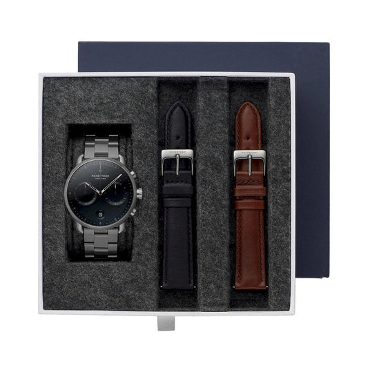 Nordgreen Pioneer Bundle PI42GMBL3LGULEBLLEBR orologio uomo al quarzo - Kechiq Concept Boutique