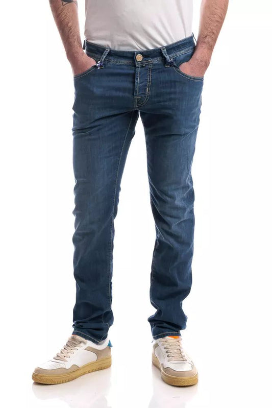 Jacob Cohen Elegant Light Blue Stretch Denim Jeans