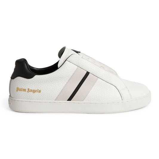 Palm Angels Iconic White Leather Unisex Sneakers