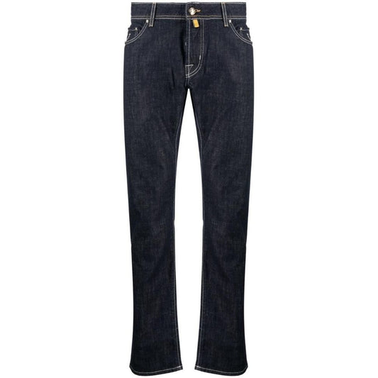 Jacob Cohen Elegant Dark Blue Slim Fit Stretch Jeans