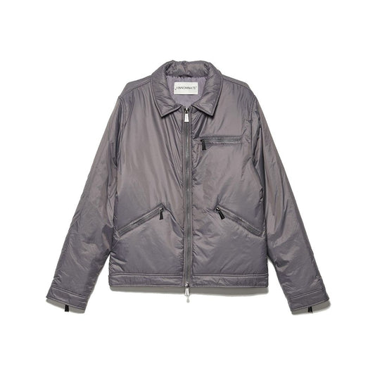 Hinnominate Sleek Polyamide Zip-Up Jacket with Classic Collar