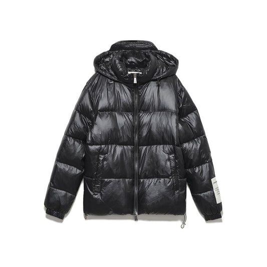 Hinnominate Quilted Nylon Down Jacket with Hood