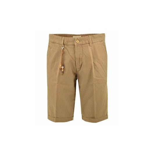 Yes Zee Brown Cotton Short
