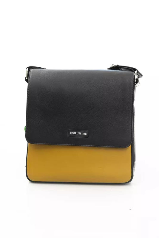 Cerruti 1881 Elegant Yellow Leather Crossbody Bag