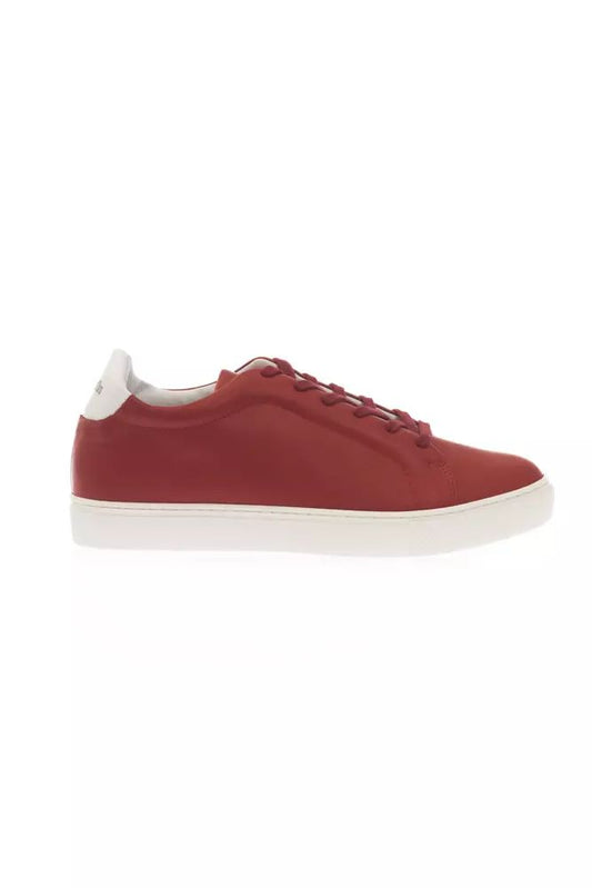 Pantofola D'Oro Elegant Red Leather Monocolor Sneakers