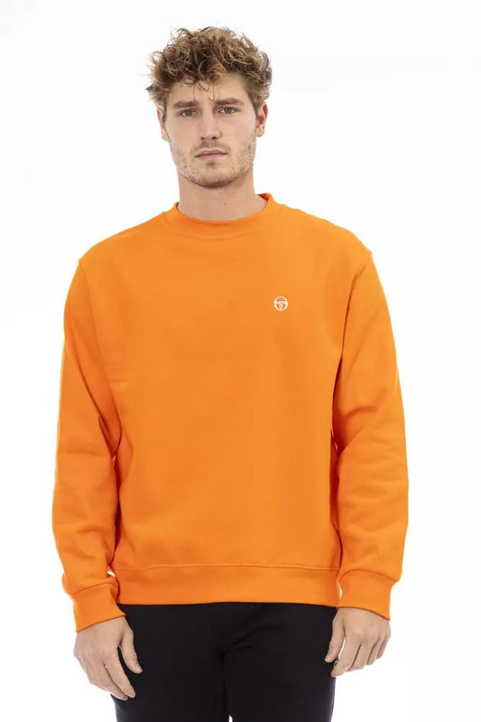 Sergio Tacchini Chic Orange Crew Neck Fleece Sweater