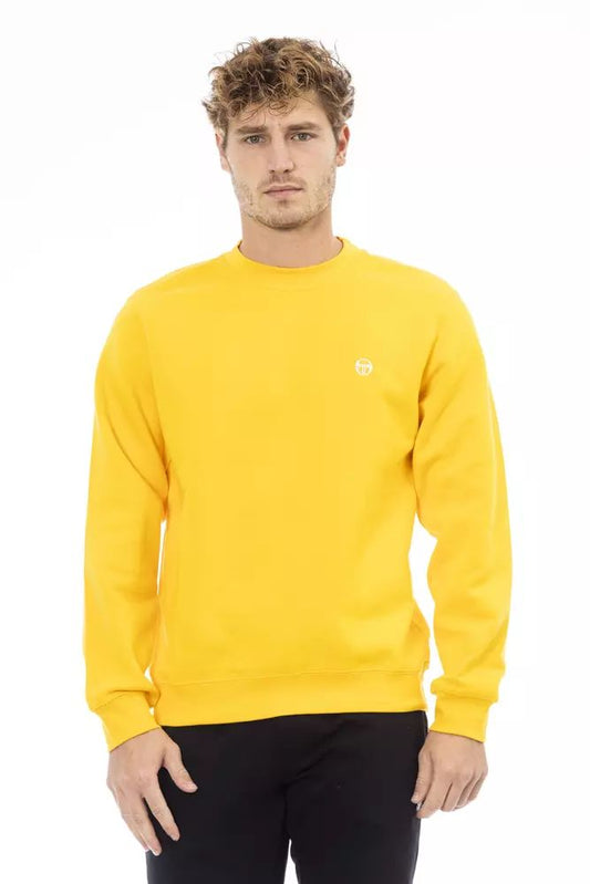 Sergio Tacchini Chic Yellow Crew Neck Fleece Sweater