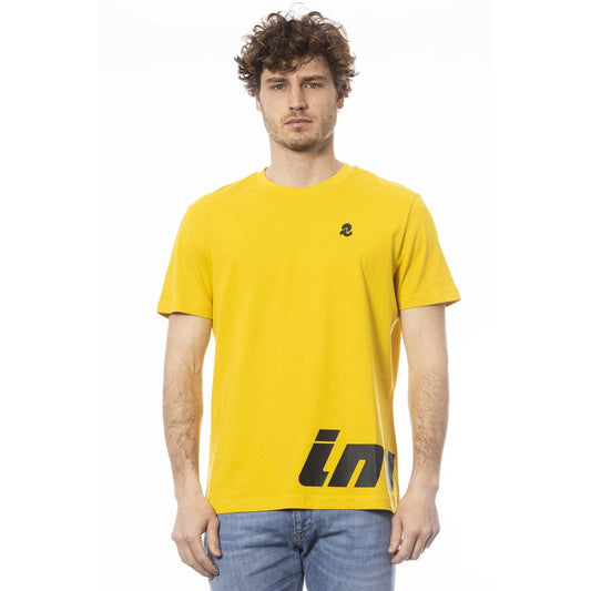 Invicta Sunshine Yellow Crew Neck Tee with Logo Print
