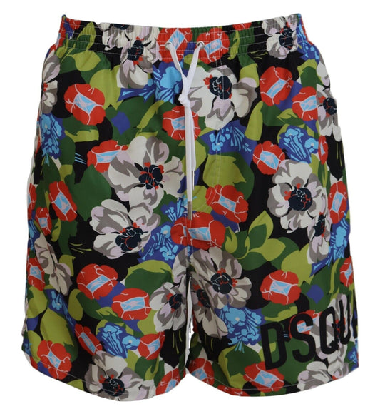 Dsquared² Over Floral Print Mens Beachwear Swimwear Short
