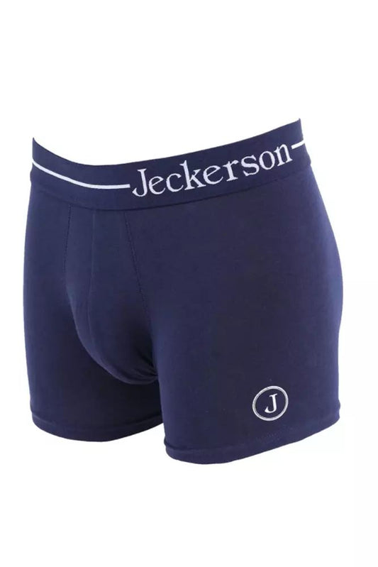 Jeckerson Elastic Monochrome Boxer with Logo Side Print