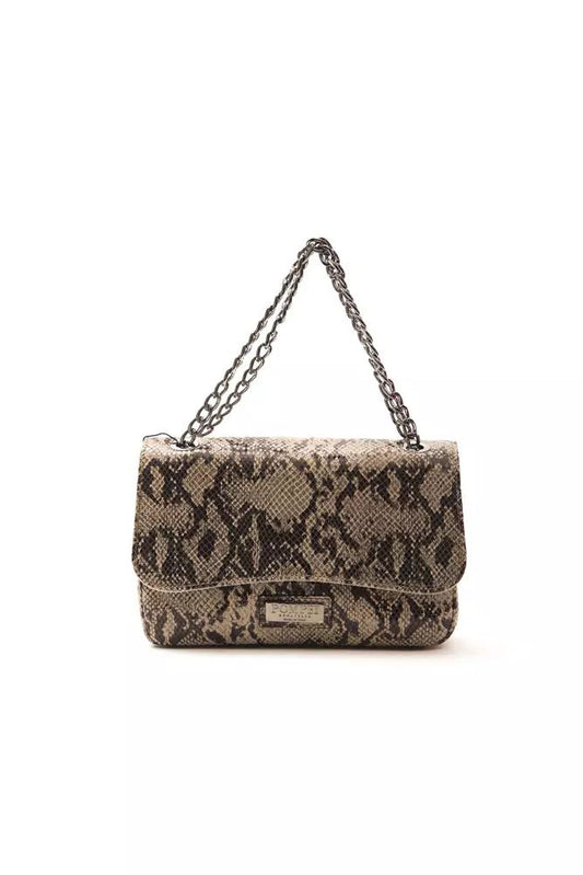 Pompei Donatella Elegant Python Print Leather Crossbody Bag