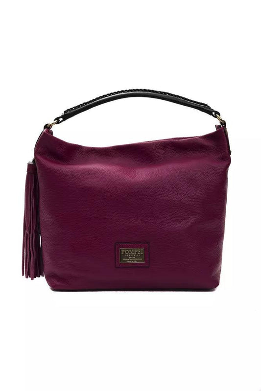 Pompei Donatella Burgundy Leather Shoulder Bag - Kechiq Concept Boutique