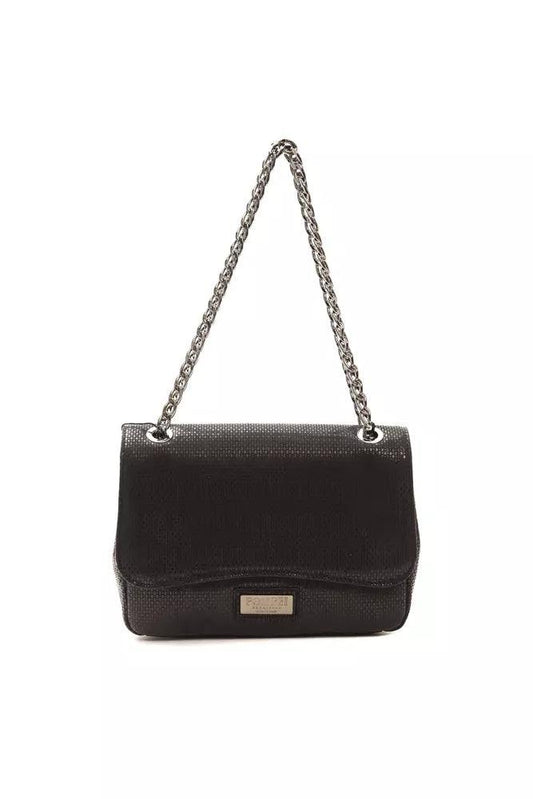 Pompei Donatella Black Leather Crossbody Bag - Kechiq Concept Boutique